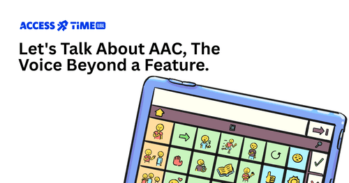illustration of AAC with text Let's talk about AAC, the Voice beyond a feature